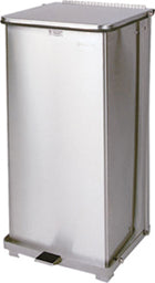 Defender® Step Can Stainless Steel Square Waste Receptacles