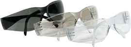Sporty Wrap-Around Safety Glasses